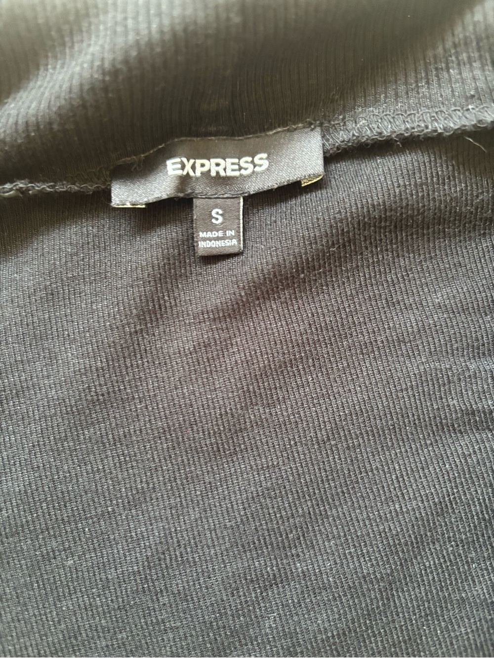 Express Black Ruffle-Front Open Cardigan - Picture 4 of 6